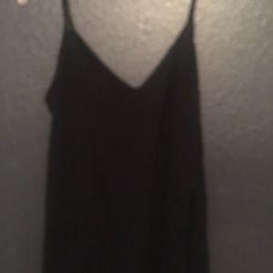 Black, v-neck tank